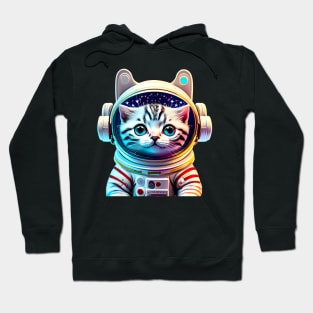 Kitten In Spacesuit in Deep Space Hoodie